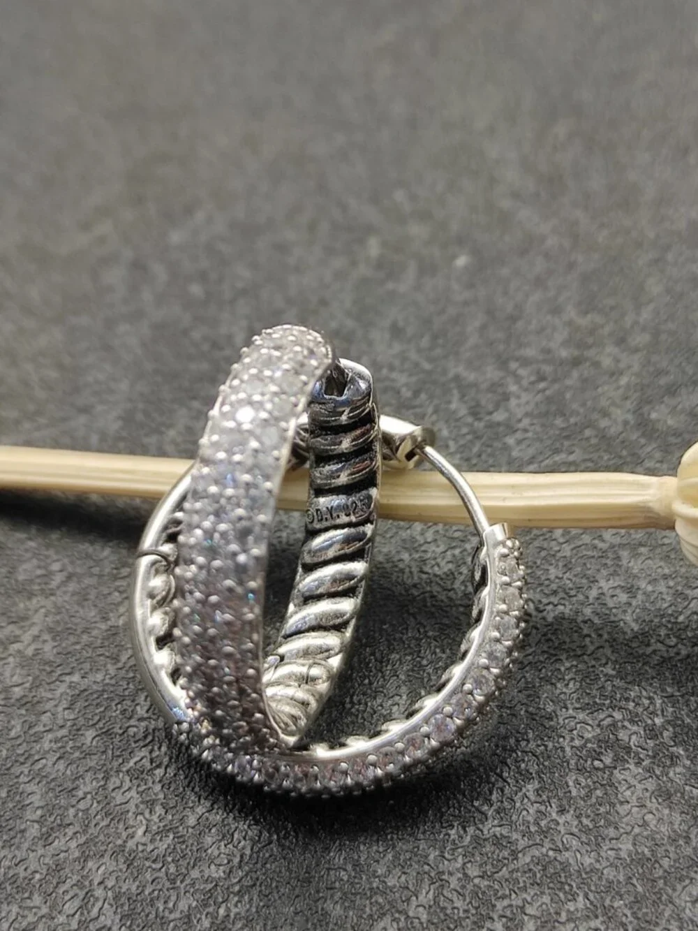 David Yurman 925 Silver Earrings with Original Pouch - Picture 3 of 8